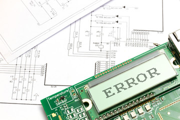 Electronic board with display