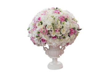 Bouquet of flowers white rose isolated on white