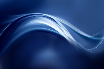 Dynamic background powerful effect light design. Blue blurred color waves design.