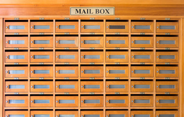Mailbox in the hotel