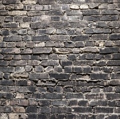 Old grunge brick wall background, wallpaper