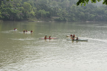 Kayaking at Kaptai Lake, Chittagong, Bangladesh