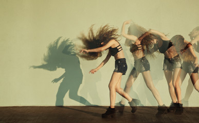 Sequences of woman in dance 