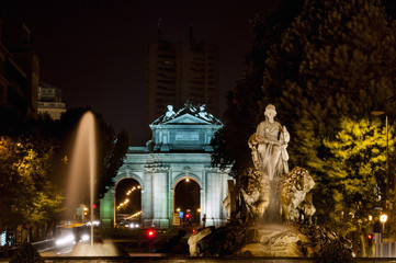 Fototapeta premium Night view of the most emblematic monuments of Madrid.
