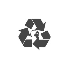 Ecology simple icon, Earth icon - Illustration