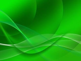Green wave abstract background