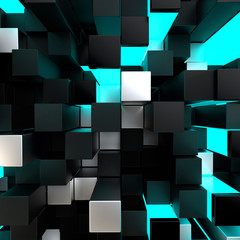 Abstract futuristic cubes shape background
