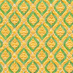 The figure of deva, put the palms of the hands together in salute, on seamless pattern.