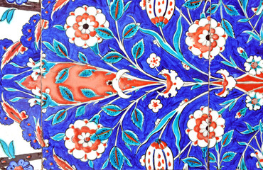 Ancient Ottoman patterned tile composition. - 149207077
