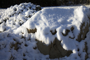 Snow on the sand hill