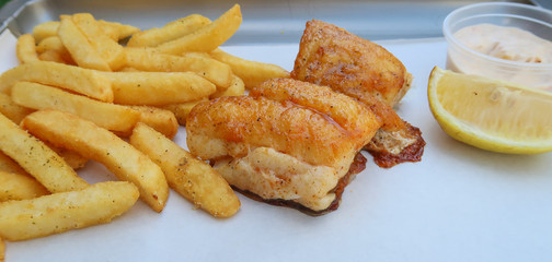 Fish and Chips at the Harbour in South Africa