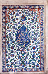 Ancient Ottoman patterned tile composition. - 149217280