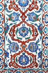 Ancient Ottoman patterned tile composition. - 149218458