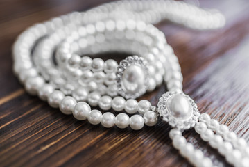 Bracelet and necklace of pearls
