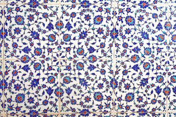 Ancient Ottoman patterned tile composition. - 149220875
