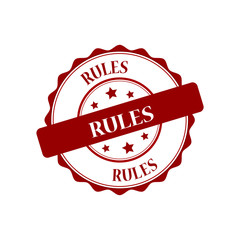 Obraz premium Rules red stamp illustration