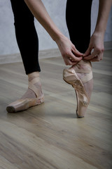 Ballerina's feet point 