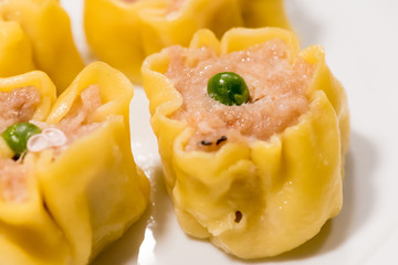 Dumplings of dough stuffed with fish