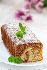Homemade marble cake