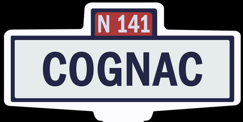 COGNAC - Ancien panneau entrée d'agglomération