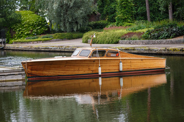 Wooden motor boat