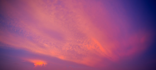 Sweet sky in the twilight time.