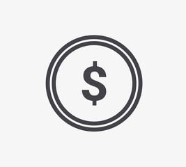 Dollar Sign Line Icon. Editable Stroke.