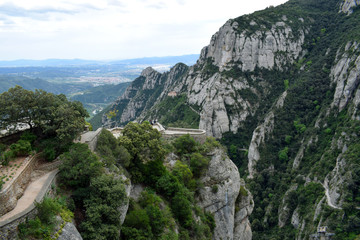 Montserrat montaña rocosa,  Virgin de montserrat Barcelona
