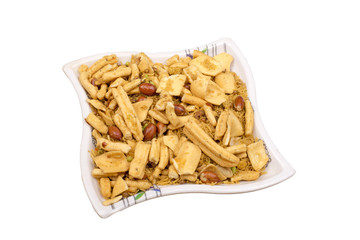 isolated besan namkeen or spicy snacks image