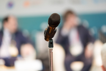 Microphone on the stand at the auditorium