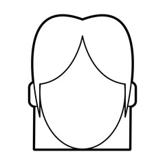 faceless woman with long hair icon image vector illustration design 