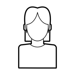 Obraz premium faceless woman with long hair icon image vector illustration design 