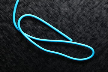 Electrical wire put on the dark background scene.