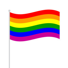 gay waved rainbow flag