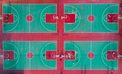 Obraz premium 4x4 Basketball Court