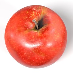 realistic 3d render of red apple