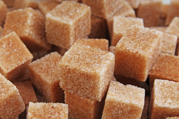 Brown sugar. Lump sugar cubes.