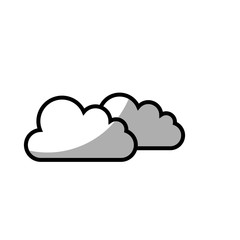 clouds icon over white background. vector illustration