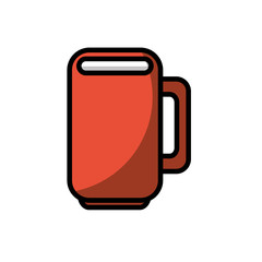 coffee mug icon over white background. vector illustration