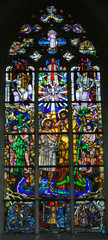 Stained Glass - Baptism of Jesus by Saint John the Baptist