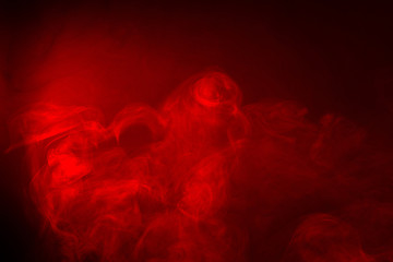 Red Texture of steam on a black background