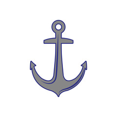 anchor icon over white background. vector illustration