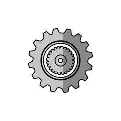 Gear machinery piece icon vector illustration graphic design