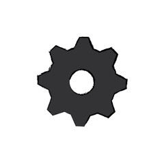 Gear machinery piece icon vector illustration graphic design