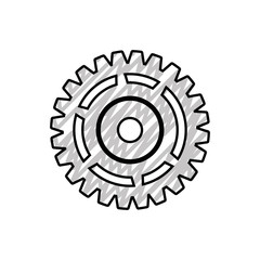 Gear machinery piece icon vector illustration graphic design