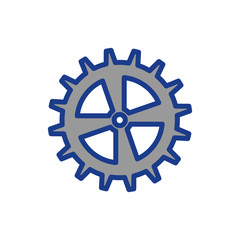 Gear machinery piece icon vector illustration graphic design