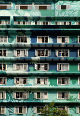 Group of windows at highrise building