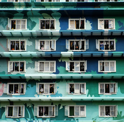 Group of windows at highrise building