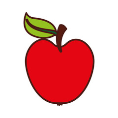 apple fresh fruit icon vector illustration design