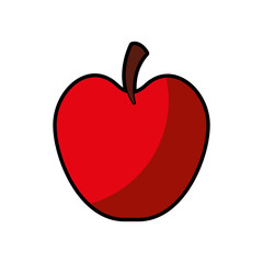 apple fresh fruit icon vector illustration design